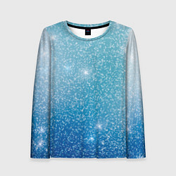Лонгслив женский Снег, туман и блёстки, цвет: 3D-принт