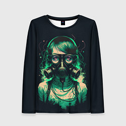 Лонгслив женский Girl in Gasmask, цвет: 3D-принт