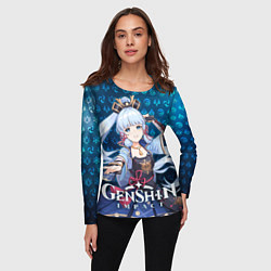 Лонгслив женский Камисато Аяка элементали, цвет: 3D-принт — фото 2
