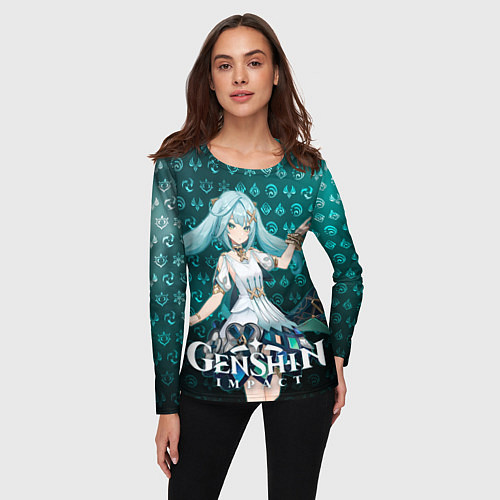 Женский лонгслив Фарузан элементали / 3D-принт – фото 3