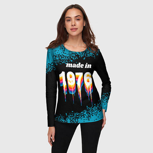 Женский лонгслив Made in 1976: liquid art / 3D-принт – фото 3