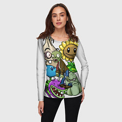 Лонгслив женский Коллаж персонажей, цвет: 3D-принт — фото 2