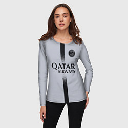 Лонгслив женский Неймар форма ПСЖ 2223 гостевая, цвет: 3D-принт — фото 2