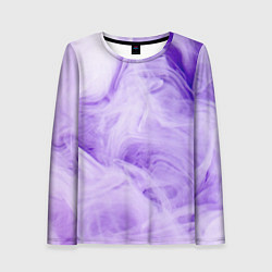 Лонгслив женский Абстрактный фиолетовый облачный дым, цвет: 3D-принт
