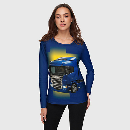 Женский лонгслив Scania truck / 3D-принт – фото 3