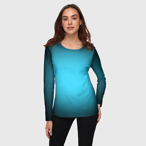 Женский лонгслив Небесный градиент / 3D-принт – фото 3
