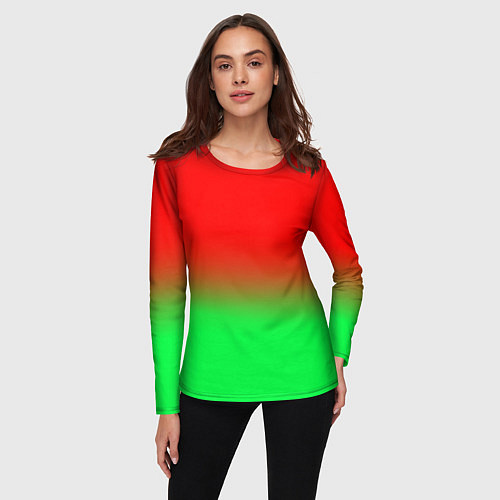 Женский лонгслив Необычный переход / 3D-принт – фото 3