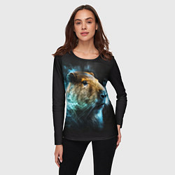 Лонгслив женский Капибара и голубой дым, цвет: 3D-принт — фото 2