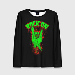 Лонгслив женский Rock on zombie, цвет: 3D-принт