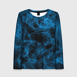 Лонгслив женский Синий дым текстура, цвет: 3D-принт