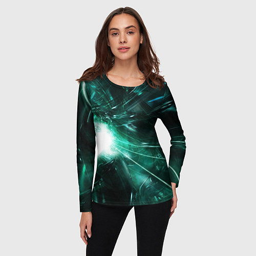 Женский лонгслив Световая вспышка / 3D-принт – фото 3