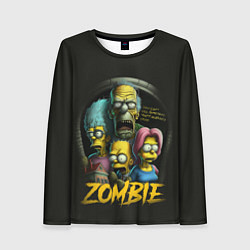 Лонгслив женский Simpsons zombie, цвет: 3D-принт