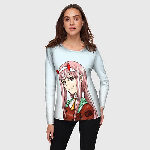 Женский лонгслив Милая Зеро ту / 3D-принт – фото 3