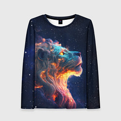 Лонгслив женский Космический звёздный лев, цвет: 3D-принт