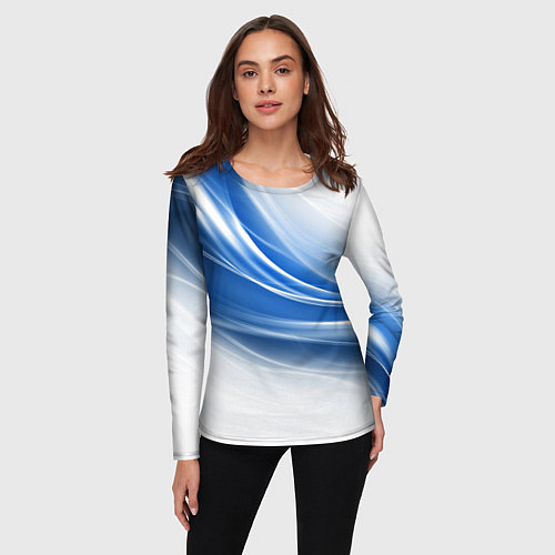Женский лонгслив Ледяной поток ветра / 3D-принт – фото 3