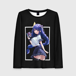 Лонгслив женский Школьница Шогун Райден, цвет: 3D-принт
