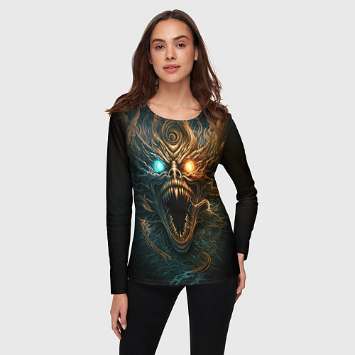 Женский лонгслив Мой дикий внутренний демон / 3D-принт – фото 3