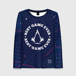 Женский лонгслив Символ Assassins Creed и надпись best game ever