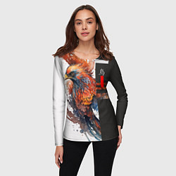 Лонгслив женский Летящая птичка, цвет: 3D-принт — фото 2