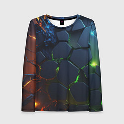 Лонгслив женский Взрыв плит, цвет: 3D-принт