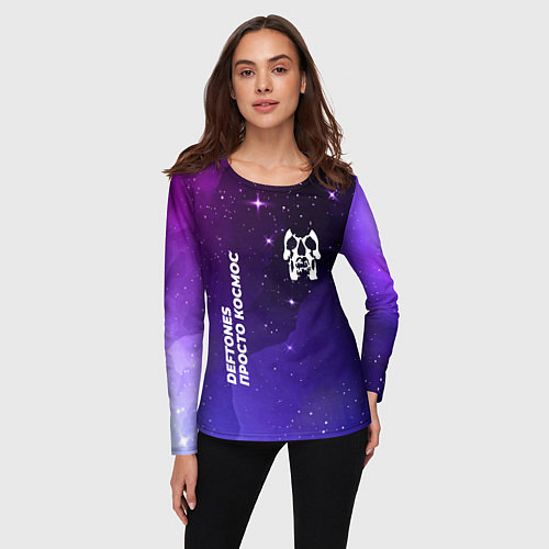 Женский лонгслив Deftones просто космос / 3D-принт – фото 3
