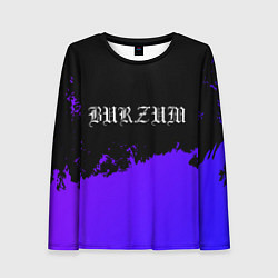 Женский лонгслив Burzum purple grunge