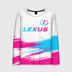 Женский лонгслив Lexus neon gradient style: символ сверху