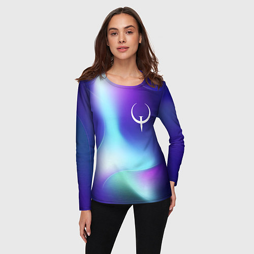 Женский лонгслив Quake northern cold / 3D-принт – фото 3
