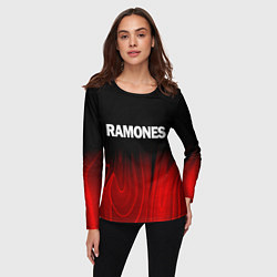 Лонгслив женский Ramones red plasma, цвет: 3D-принт — фото 2