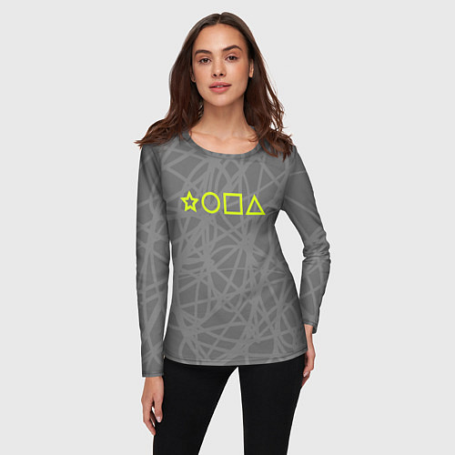 Женский лонгслив Ребус - жопа / 3D-принт – фото 3