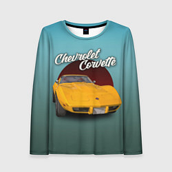 Женский лонгслив Американский спорткар Chevrolet Corvette Stingray