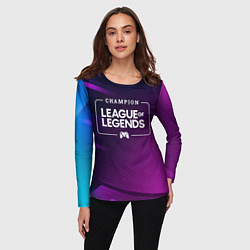 Лонгслив женский League of Legends gaming champion: рамка с лого и, цвет: 3D-принт — фото 2