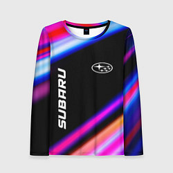 Лонгслив женский Subaru speed lights, цвет: 3D-принт