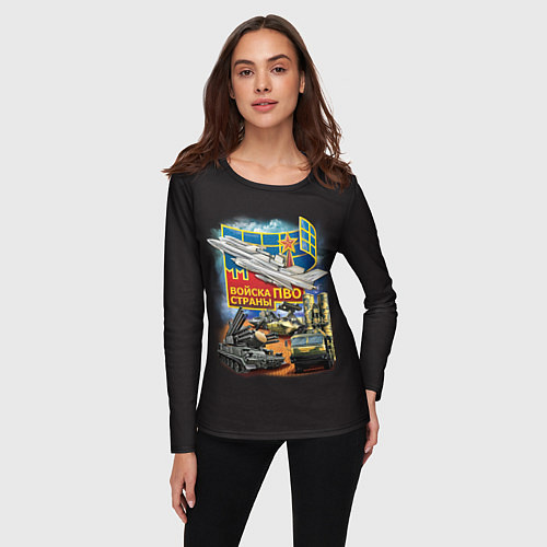 Женский лонгслив ПВО страны / 3D-принт – фото 3