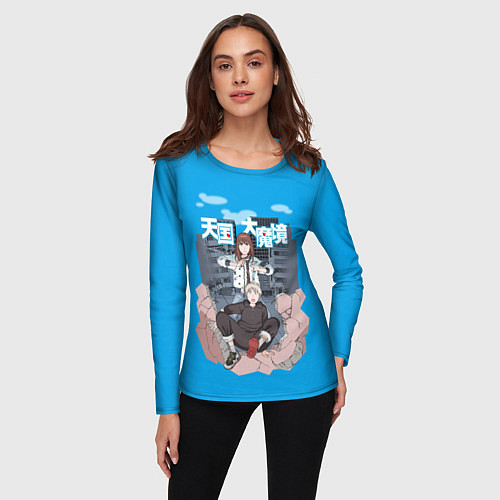 Женский лонгслив Кируко и Мару - Великая небесная стена / 3D-принт – фото 3