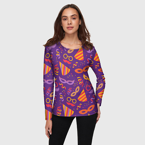 Женский лонгслив Маскарад / 3D-принт – фото 3