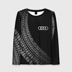 Лонгслив женский Audi tire tracks, цвет: 3D-принт