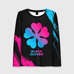 Лонгслив женский Black Clover - neon gradient, цвет: 3D-принт