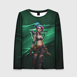 Лонгслив женский Нарисованная Джинкс, цвет: 3D-принт