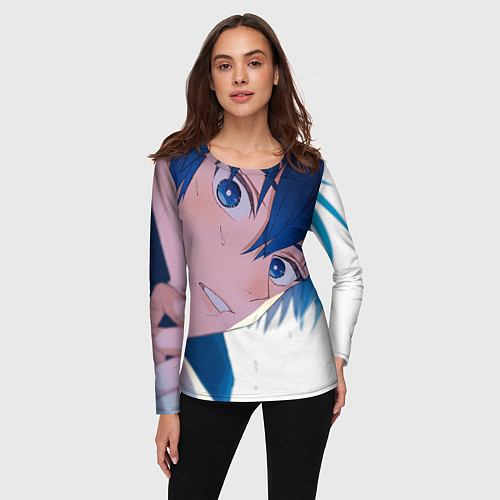 Женский лонгслив Синяя тюрьма: Блю Лок / 3D-принт – фото 3