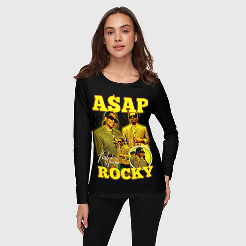 Женский лонгслив Asap Rocky, rapper / 3D-принт – фото 3