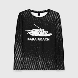 Лонгслив женский Papa Roach с потертостями на темном фоне, цвет: 3D-принт