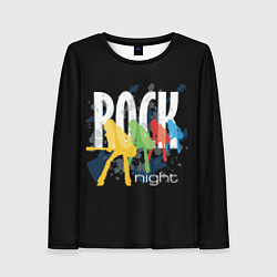 Лонгслив женский Rock Night, цвет: 3D-принт