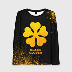Лонгслив женский Black Clover - gold gradient, цвет: 3D-принт