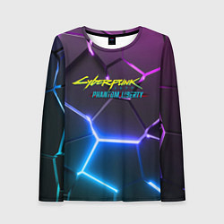 Женский лонгслив Cyberpunk 2077 phantom liberty neon