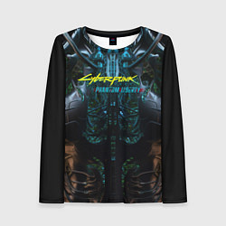 Лонгслив женский Cyberpunk 2077 phantom liberty cyborg, цвет: 3D-принт