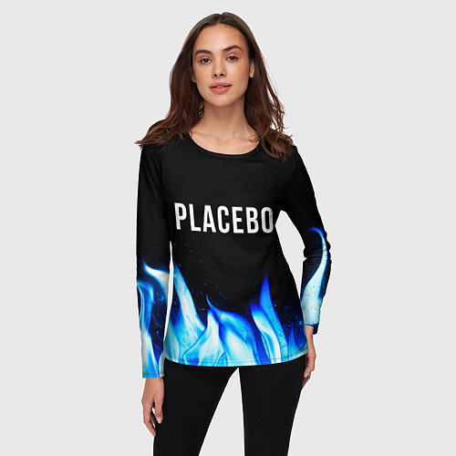 Женский лонгслив Placebo blue fire / 3D-принт – фото 3