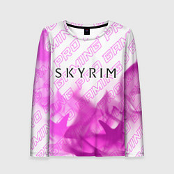 Лонгслив женский Skyrim pro gaming: символ сверху, цвет: 3D-принт