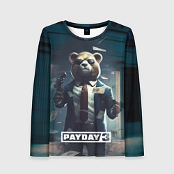 Лонгслив женский Payday 3 bear, цвет: 3D-принт