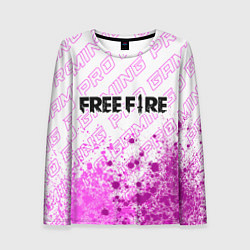 Лонгслив женский Free Fire pro gaming: символ сверху, цвет: 3D-принт